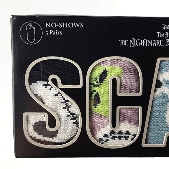The Nightmare  Before Christmas Jack Skellington Sally 5 Pair Socks Shoe Sz 4-10 - Picture 6 of 11